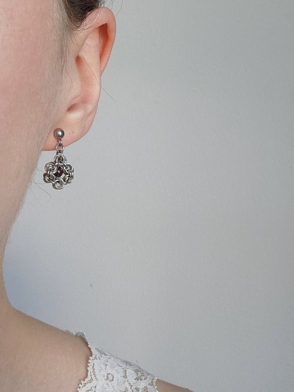 Mini silver earrings - Picture 3 of 8